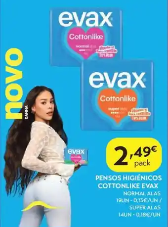 Pensos higiénicos cottonlike evax