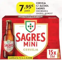 Spar Sagres mini cerveja promoção