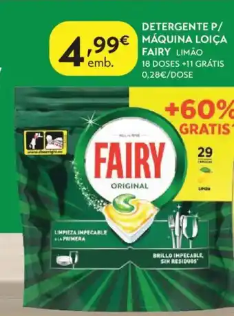 Detergente p/ máquina loja fairy limão
