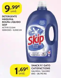 Spar Detergente máquina roupa líquido skip active clean promoção