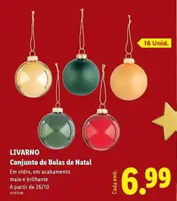 Lidl A+ - conjunto de bolas de natal promoção