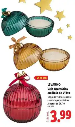 Lidl A+ - vela aromática en bola de vidrio promoção