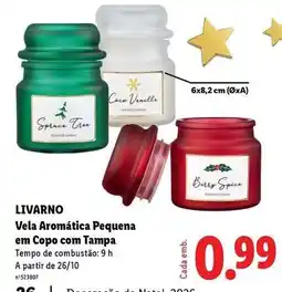 Lidl A+ - vela aromatica pequena em copo con tampa promoção