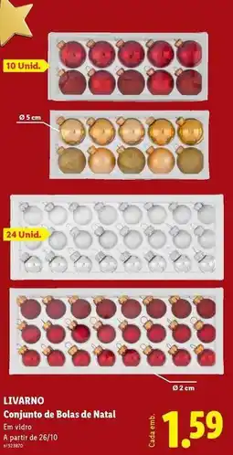 Lidl A+ - comjunto de bolas de natal promoção