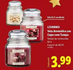 Lidl A+ - vela aromática em copo com tampa promoção