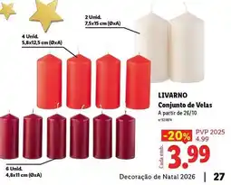 Lidl A+ - conjunto de velas promoção