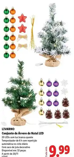 Lidl A+ - conjunto de árvore de natal led promoção