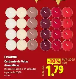 Lidl A+ - conjunto de velas aromaticas promoção