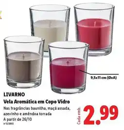 Lidl A+ - vela aromatica em copo vidro promoção
