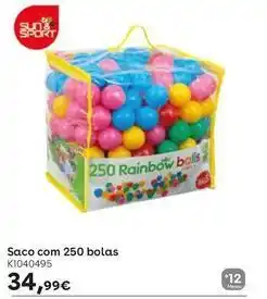 Toys R Us Sun & sport - saco com 250 bolas promoção