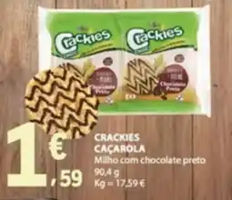 E.Leclerc Crackies caçarola milho com chocolate preto promoção