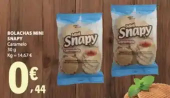 Bolachas mini snapy caramelo