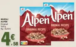 E.Leclerc Muesli alpen original recipe promoção
