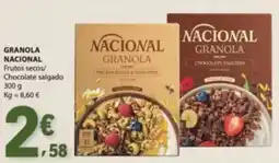 E.Leclerc Nacional granola frutos secos e sementes promoção