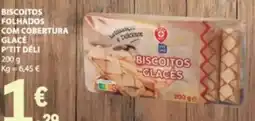 E.Leclerc Biscoitos folhados com cobertura glacé p'tit déli promoção