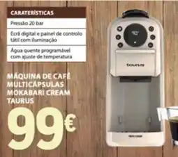 E.Leclerc máquina de café multicápsulas mokabari cream taurus promoção