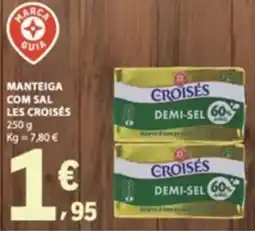 E.Leclerc Manteiga com sal les croisés promoção