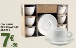 E.Leclerc Conjunto de 6 chávenas de café promoção