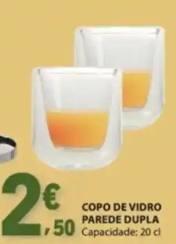 E.Leclerc copo de vidro parede dupla promoção