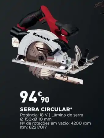 Bricomarché Einhell Serra Circular 18V promoção