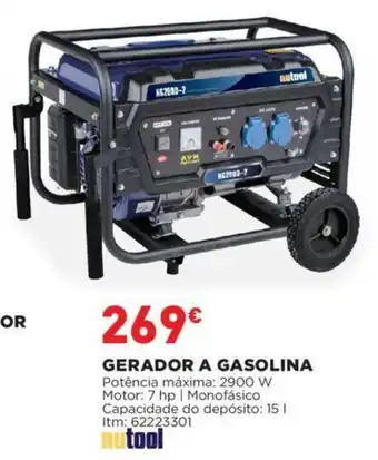 Bricomarché Nutool Gerador a Gasolina 2900W promoção