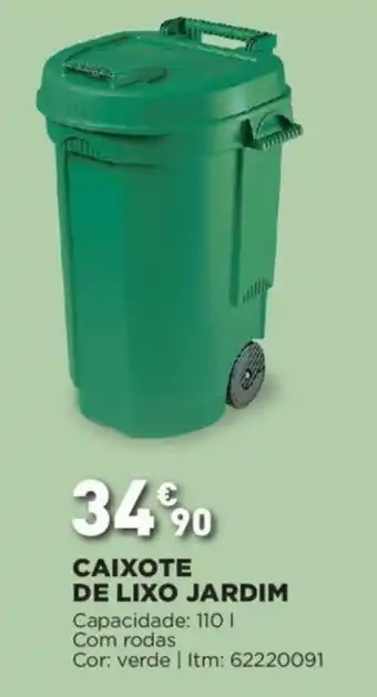 Bricomarché Caixote de Lixo Jardim 110L promoção