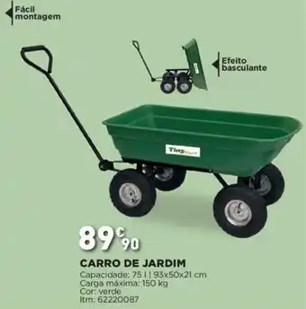 Bricomarché Carro de Jardim 75L 93x50x21cm promoção