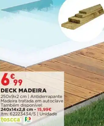 Bricomarché Toscca Deck Madeira 250x9x2cm promoção