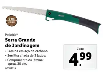 Lidl Parkside Serra Grande de Jardinagem 25cm promoção