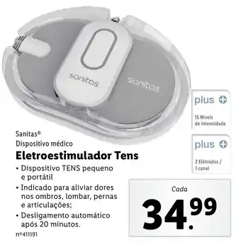 Lidl Sanitas Dispositivo Médico Eletroestimulador Tens promoção