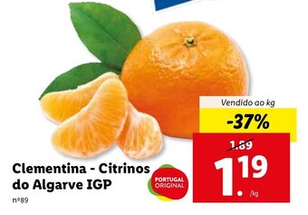Lidl Clementina-Citrinos do Algarve IGP promoção