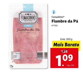 Lidl Fumadinho Fiambre da Pá 200g promoção