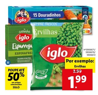 Lidl Ervilhas Iglo promoção