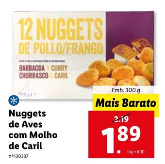 Lidl Nuggets de Aves com Molho de Caril 300g promoção