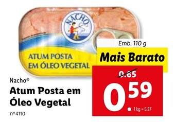 Lidl Nacho Atum em Óleo Vegetal 110g promoção