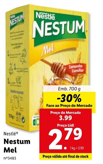 Lidl Nestle Nestum Mel 700g promoção