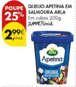 Pingo Doce Queijo apetina em salmoura arla promoção