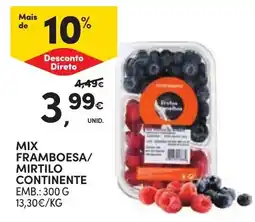 Continente mix framboesa/ mirtilo continente promoção