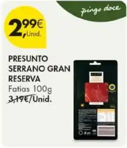 Pingo Doce Presunto serrano gran reserva promoção