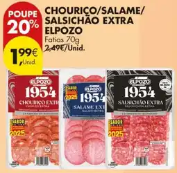 Pingo Doce chouriço/salame/salsichão extra elpozo promoção