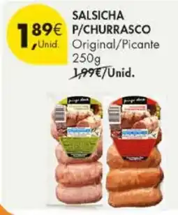 Pingo Doce Salsicha p/churrasco original/picante promoção