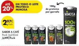 Pingo Doce Leite proteico mimosa sabor a café promoção
