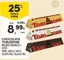 Continente Chocolate toblerone promoção