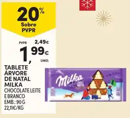 Continente Tablete árvore de natal milka promoção