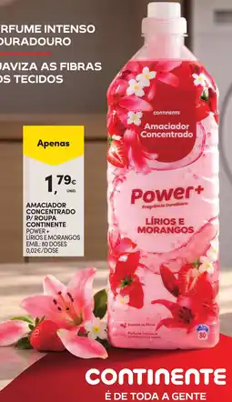 Continente Amaciador concentrado power+ lirios e morangos promoção