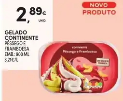 Continente Gelado continente pêssego e framboesa promoção