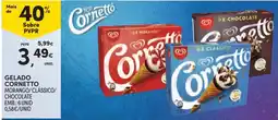 Continente Gelado cornetto morango/clássico/chocolate promoção
