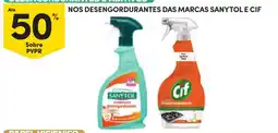 Continente Desengordurantes das marcas sanytol e cif promoção