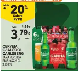 Continente Cerveja c/ álcool carlsberg promoção