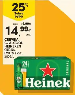 Continente Cerveja c/ álcool heineken original promoção